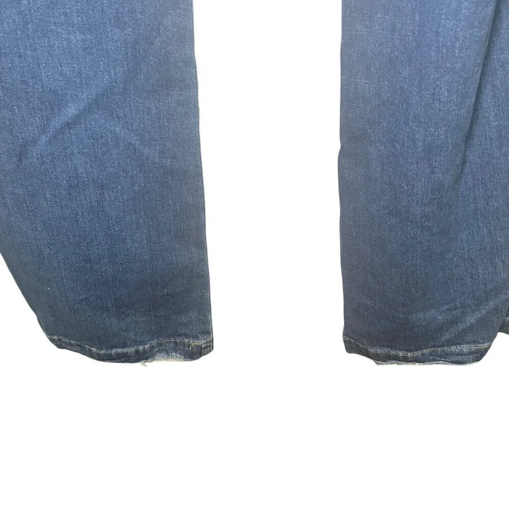 Joe's Jeans High Rise Belted Wide Leg Flare Jeans Size 27 Medium Wash